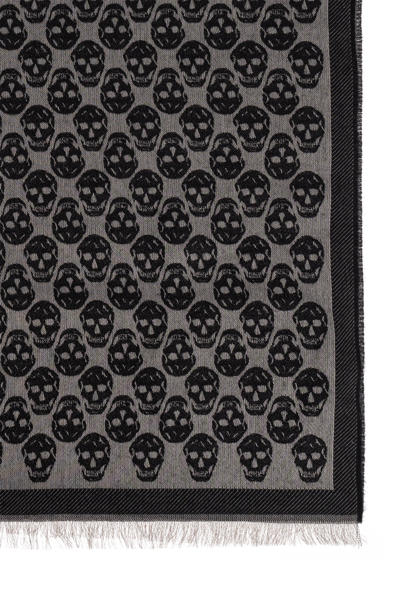 Black Scarf with a distinctive skull motif Alexander McQueen